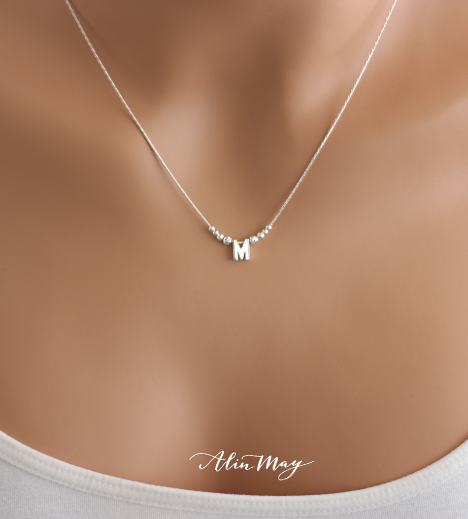 Sterling Silver Letter M Pendant Necklace Choose Your Length Unique and  Personalized Jewelry - Etsy